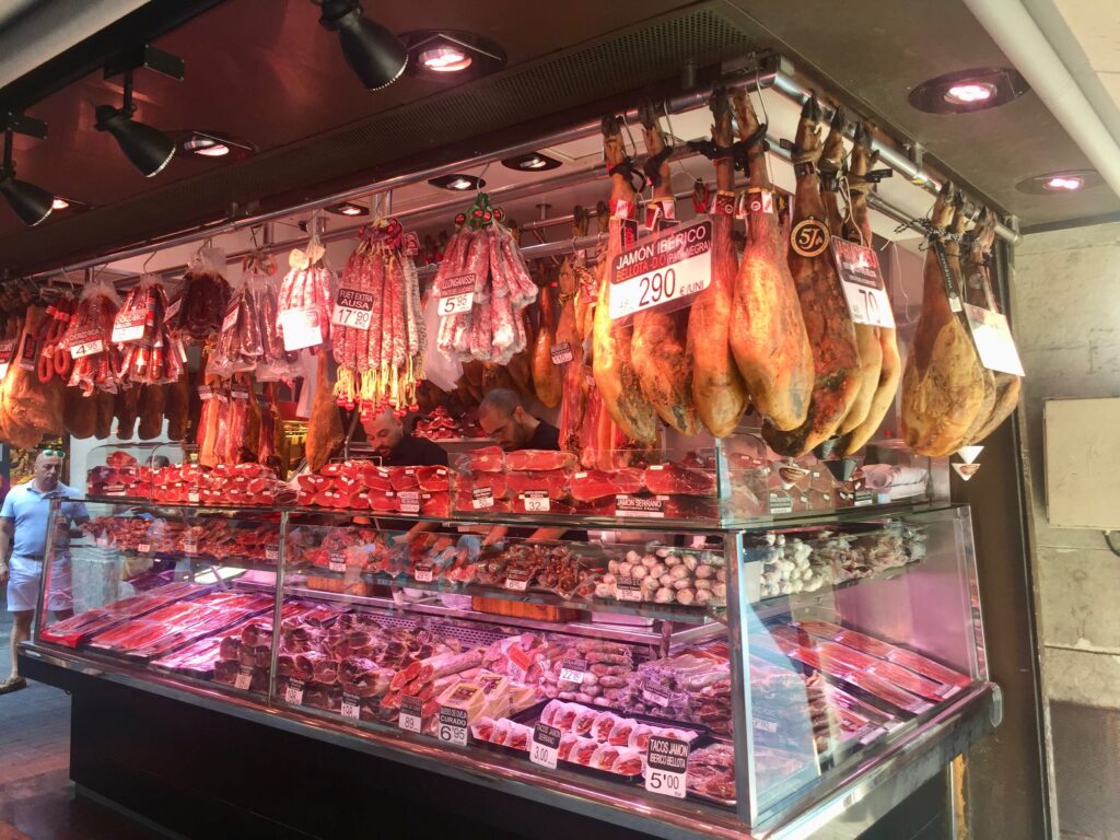 Delicious, mouth-watering food at the Boqueria Market!
