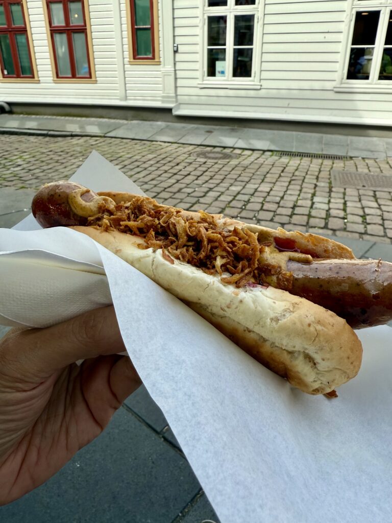 When in Bergen, the reindeer hot dog is a must-try