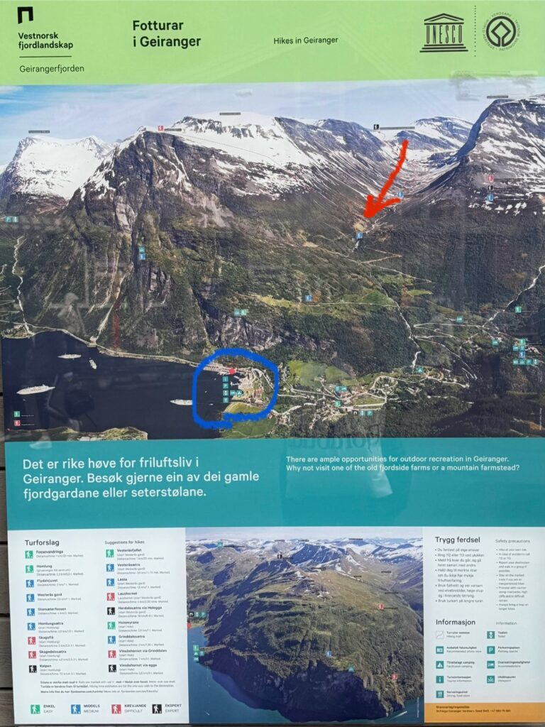 The hike from Geiranger to Storsæterfossen will challenge you in the best way