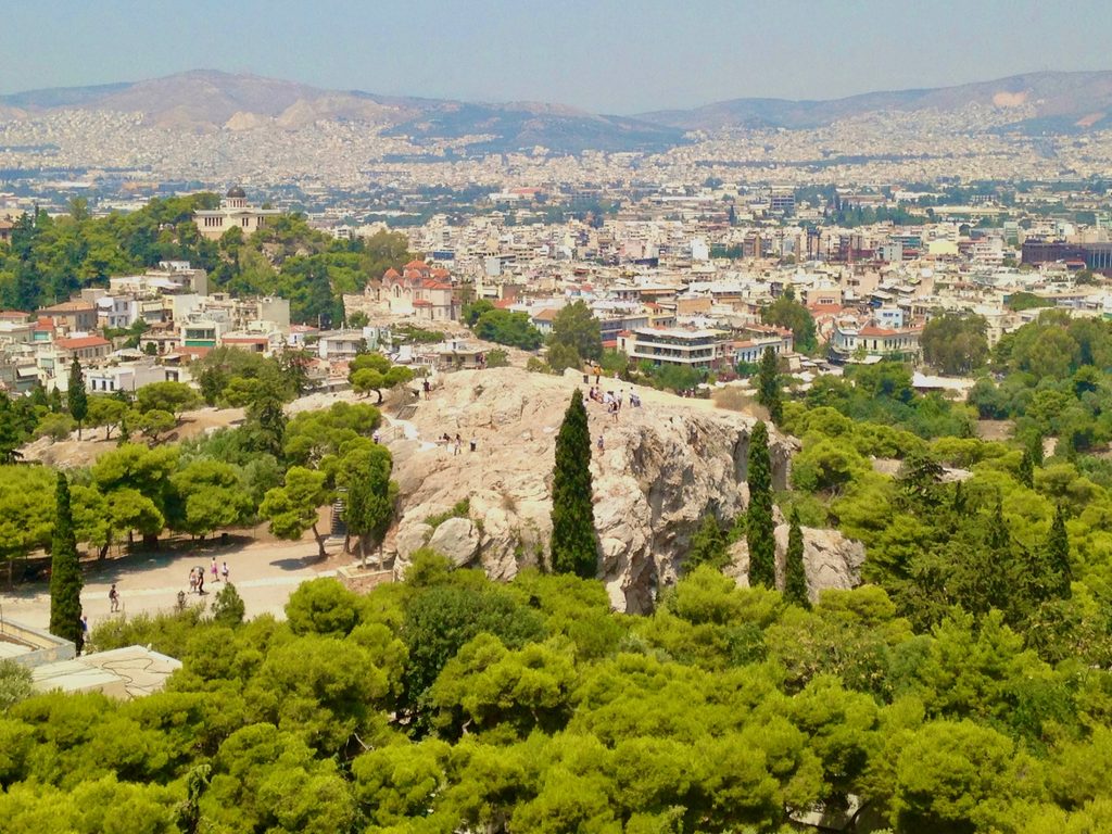 Athens city view from The Parthenon